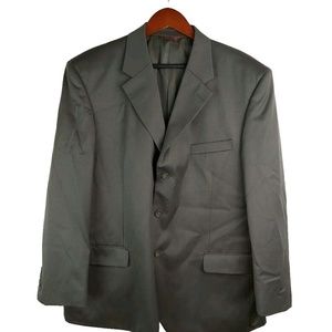 Cianni Cellini Men's Super 110s 100% Wool Suit Blazer Charcoal 44s Pre-Owned